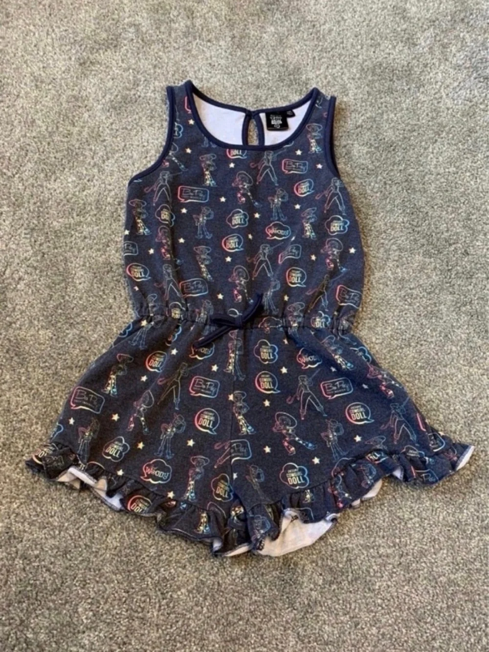 Disney Toy Story Multicolor Graphic Ruffle Romper
